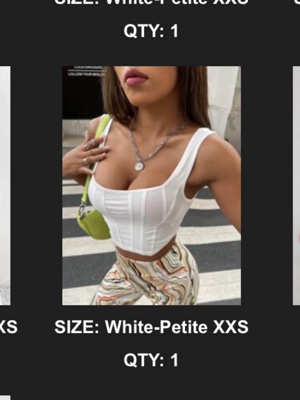 SHEIN petite white corset top in Size XXS